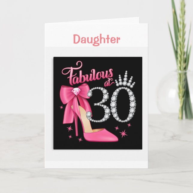 TARJETA FELIZ *30 CUMPLEAÑOS PARA TI *CARTA DE HIJA* (Anverso)