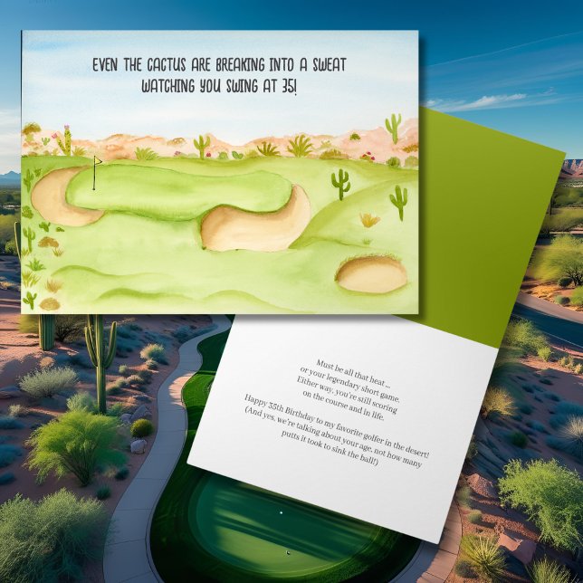 Tarjeta Feliz 35.º natalicio del campo de golf del desiert (Subido por el creador)