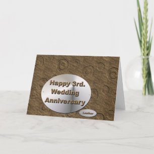 Tarjeta Feliz 3. Aniversario boda