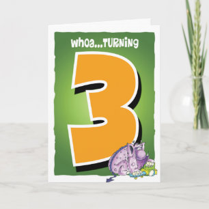 Tarjeta Feliz 3° cumpleaños