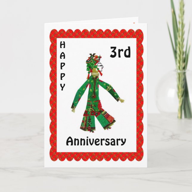 Tarjeta Feliz 3er Aniversario (Anverso)