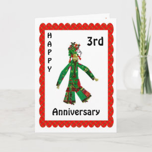 Tarjeta Feliz 3er Aniversario