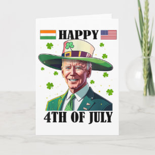Tarjeta Feliz 4º de Pascua Divertido Joe Biden Día de San