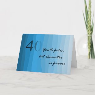 Tarjeta Feliz 40.º cumpleaños Blues Card