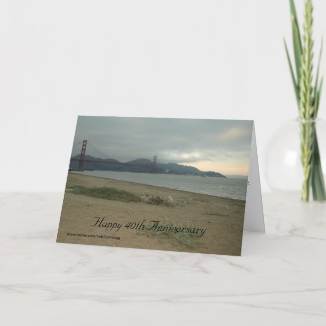 Tarjeta Feliz 40° aniversario (Anverso)