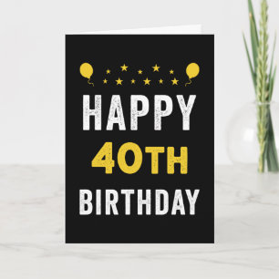 Tarjeta Feliz 40 aniversario de la celebración cuadriagena