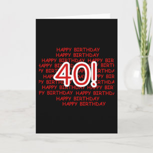 Tarjeta Feliz 40° cumpleaños