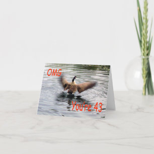 Tarjeta Feliz 43.º aleteo de ganso