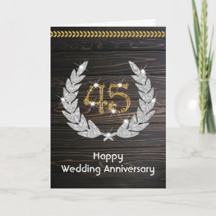 Tarjeta Feliz 45º aniversario Boda de Sapphire