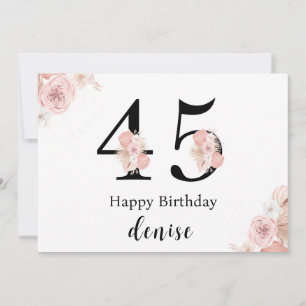 Tarjeta Feliz 45 Años Personalizado