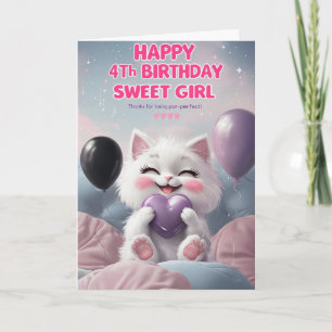 Tarjeta Feliz 4° cumpleaños