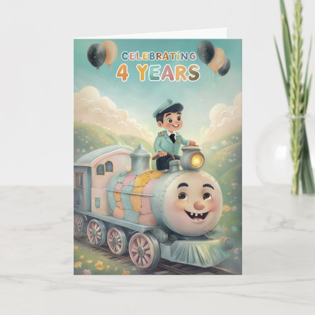 Tarjeta Feliz 4° cumpleaños (Anverso)