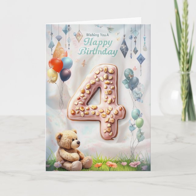 Tarjeta Feliz 4° cumpleaños (Anverso)