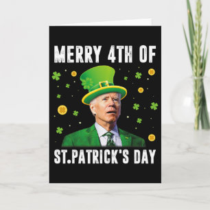 Tarjeta Feliz 4 de día de San Patricio confundido divertid