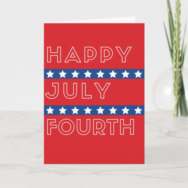 Tarjeta Feliz 4 de julio (Anverso)