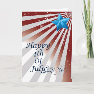 Tarjeta feliz 4 de julio