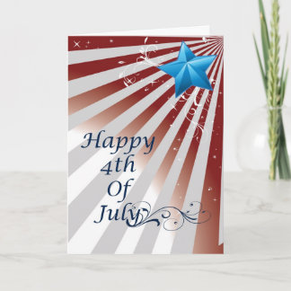 Tarjeta feliz 4 de julio