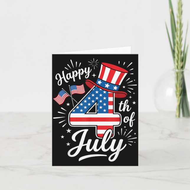 Tarjeta Feliz 4 de julio (Anverso)