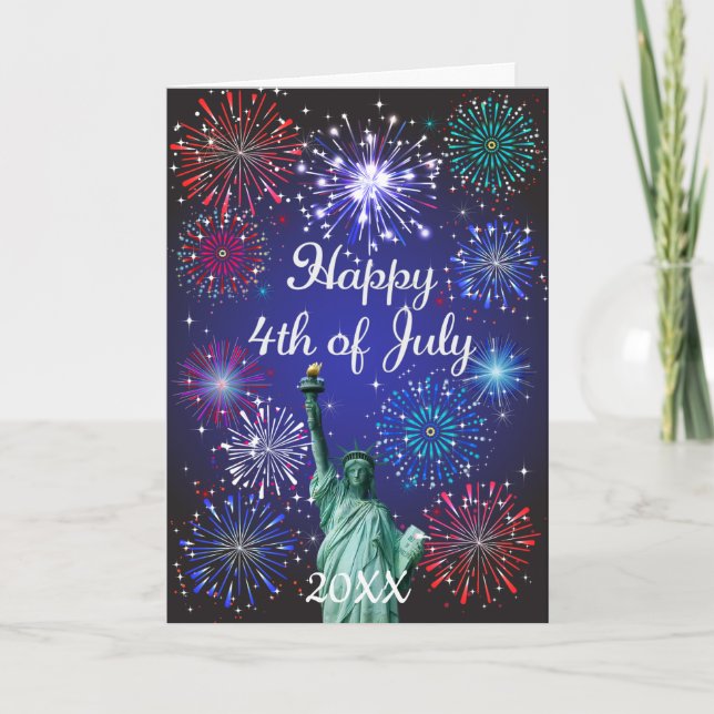 Tarjeta Feliz 4 de julio (Anverso)