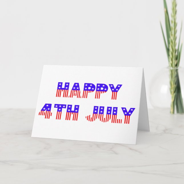 Tarjeta Feliz 4 de julio (Anverso)