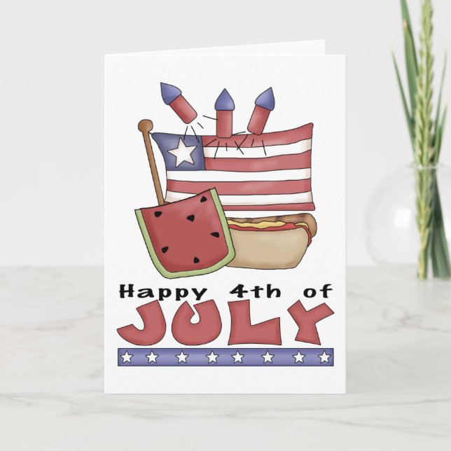 Tarjeta Feliz 4 de julio (Anverso)