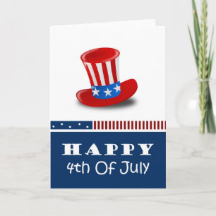 Tarjeta feliz 4 de julio