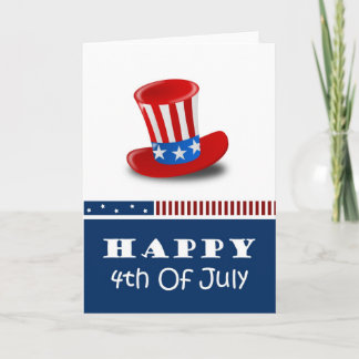 Tarjeta feliz 4 de julio
