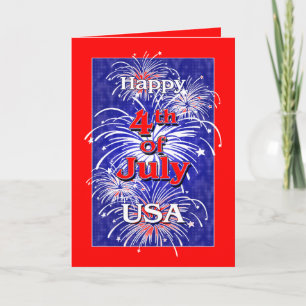 Tarjeta Feliz 4 de julio a los Estados Unidos