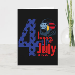 Tarjeta Feliz 4 de julio Águila Patriótica Bandera 4 de ju