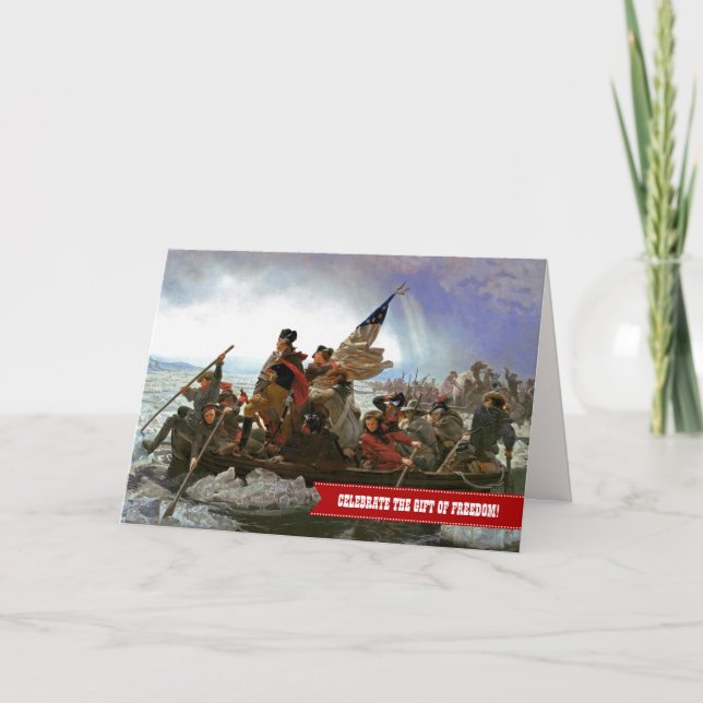 Tarjeta Feliz 4 de julio. Bella Artes (Anverso)