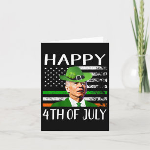 Tarjeta Feliz 4 De Julio Confundido Divertido Joe Biden Dí