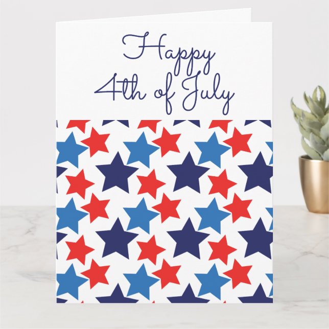 Tarjeta Feliz 4 de julio/Día de la Independencia (Planta pequeña)
