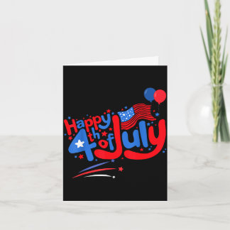 Tarjeta Feliz 4 de julio día de la independencia de EE. UU