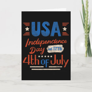 Tarjeta Feliz 4 de julio día de la independencia de EE. UU