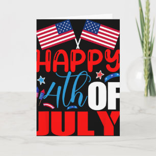 Tarjeta Feliz 4 de julio día de la independencia de EE. UU