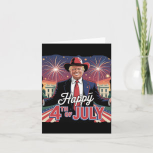 Tarjeta Feliz 4 De Julio Día De La Independencia De Trump