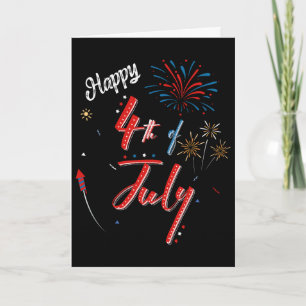 Tarjeta Feliz 4 de julio Día de la Independencia Genial Ho