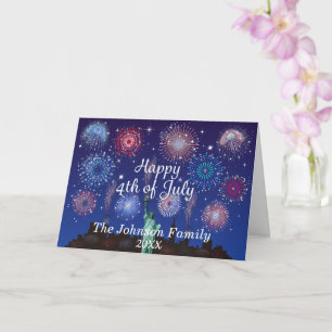 Tarjeta Feliz 4 de julio en Nueva York