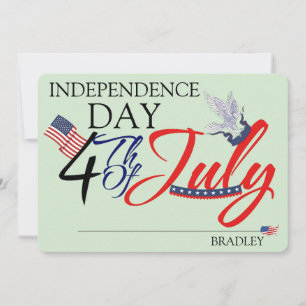 Tarjeta Feliz 4 de julio, fiesta del Día de la Independenc