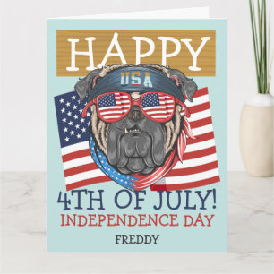 Tarjeta Feliz 4 de julio, fiesta del Día de la Independenc