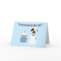 Feliz 4 de julio Perro Rojo Azul Blanco