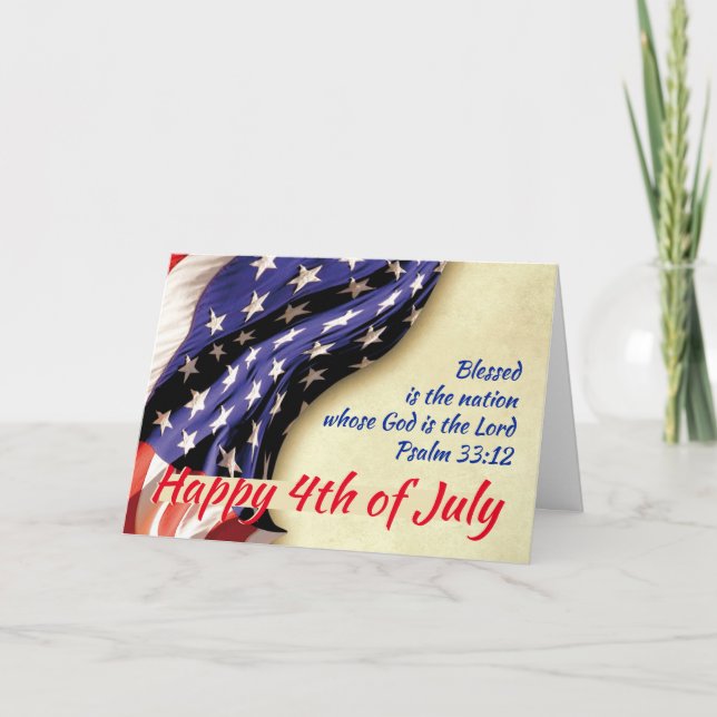 Tarjeta FELIZ 4 DE JULIO: Personalización de las Escritura (Anverso)