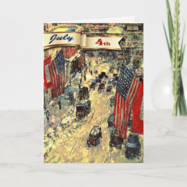 Tarjeta Feliz 4 de julio. Personalizado Bella Artes