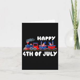 Tarjeta Feliz 4 De Julio Tren Día De La Independencia De L