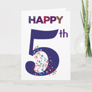 Tarjeta FELIZ **5º CUMPLEAÑOS** CON UNA SORPRESA EN LA Tar