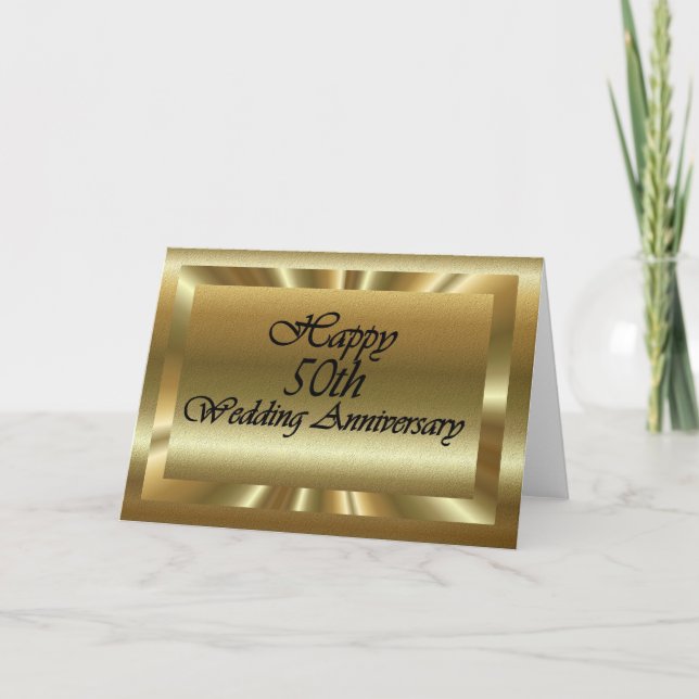 Tarjeta Feliz 50º Aniversario de Boda (Anverso)