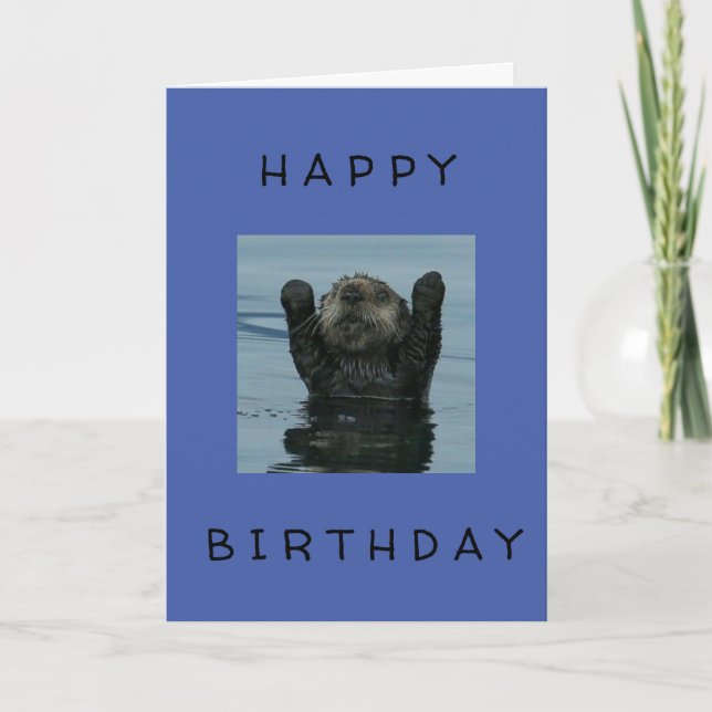 Tarjeta ***FELIZ 50º CUMPLEAÑOS*** DICE GUAY OTTER Card (Anverso)