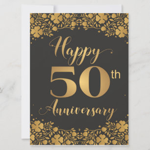 Tarjeta Feliz 50 Aniversario Bodas de Oro Jubileo