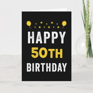 Tarjeta Feliz 50 aniversario de la celebración quinquagena