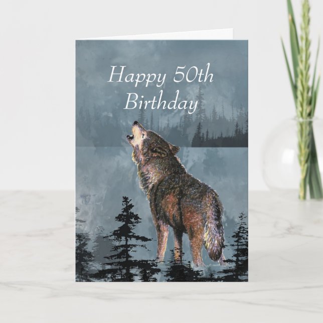 Tarjeta Feliz 50 cumpleaños, llorón de augurios, eres incr (Anverso)